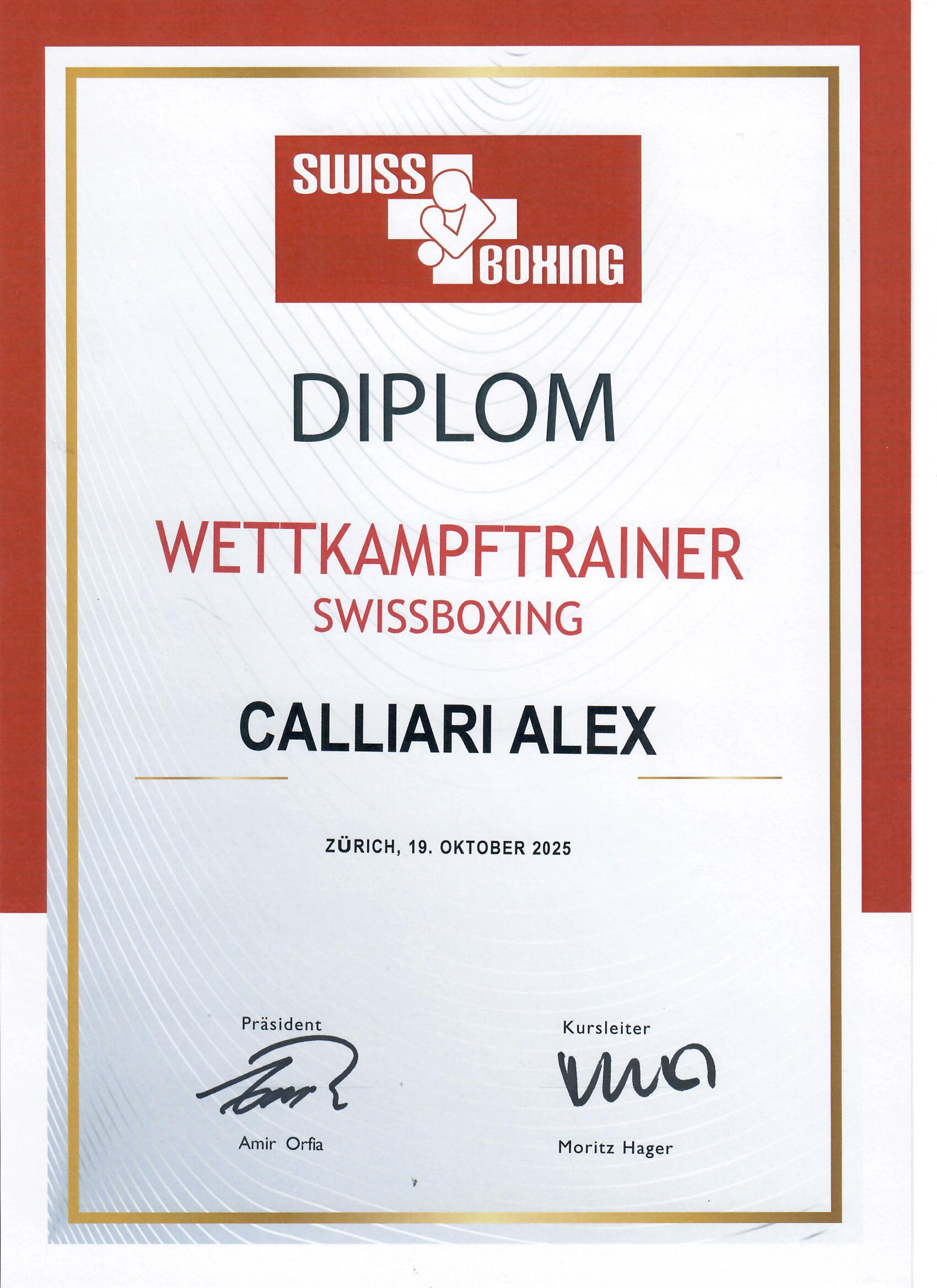 Diplom Wettkampftrainer 2025